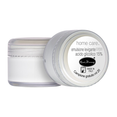 Körperemulsion mit 15% Glykolsäure / Crema emulsione levigante corpo acido glicolico 15%